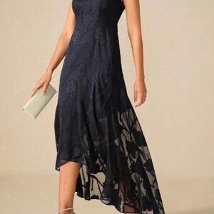 Navy Floral Evening dress